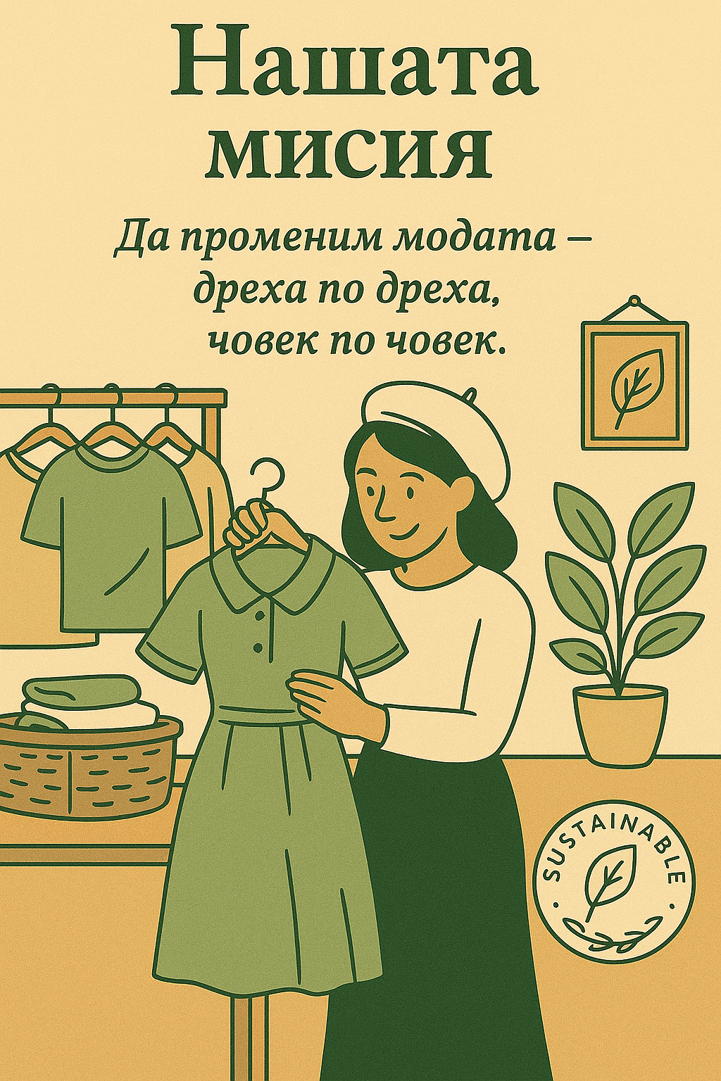 ThriftBG sustainable fashion illustration